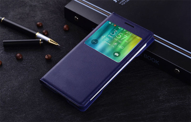 Smart Sleep Leather Case For Mobile Phone Shell Window