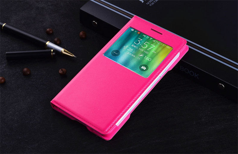 Smart Sleep Leather Case For Mobile Phone Shell Window