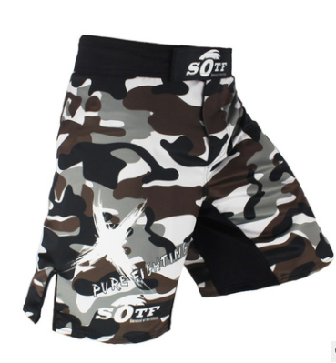 Mma Adult Men'S Camouflage Shorts Free Fighting Wear-Resistant Muay Thai Sanda Boxing Fighting Taekwondo Training Suit