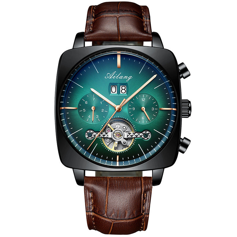 Fashion Hollow Square Automatic Mechanical Men's Watch