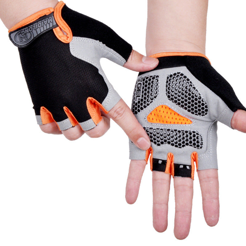 HOT Cycling Anti-slip Anti-sweat Men Women Half Finger Gloves