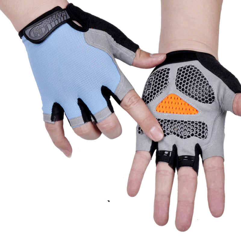 HOT Cycling Anti-slip Anti-sweat Men Women Half Finger Gloves