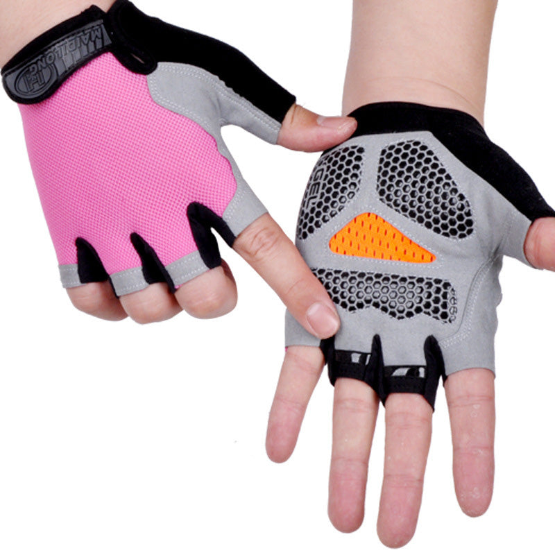 HOT Cycling Anti-slip Anti-sweat Men Women Half Finger Gloves