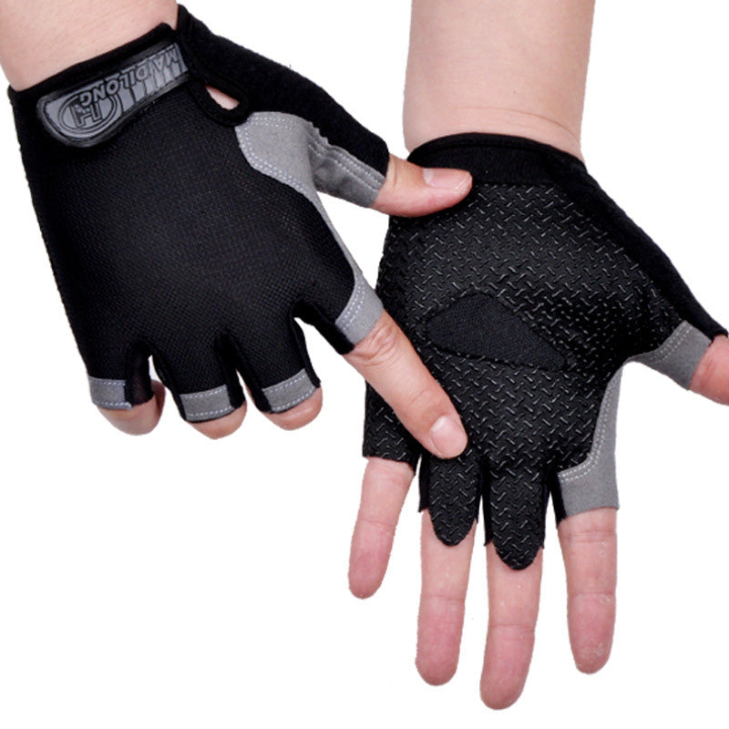 HOT Cycling Anti-slip Anti-sweat Men Women Half Finger Gloves