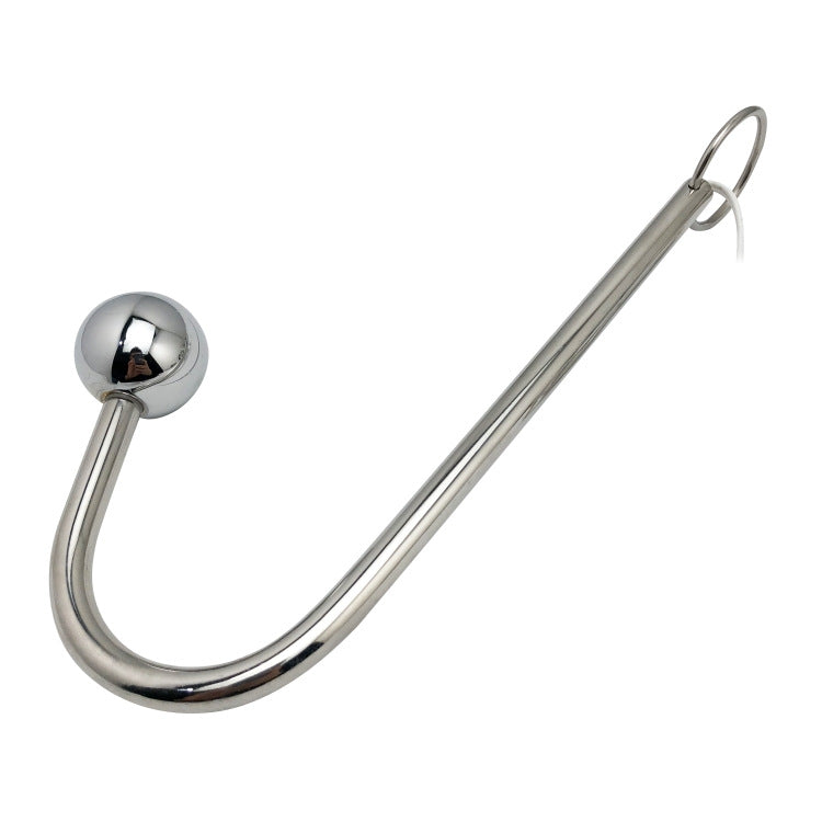 Metal Stainless Steel Electric Shock Anal Hook Backyard Toy Single Bead Anal Hook Happy Adult Sex Toys