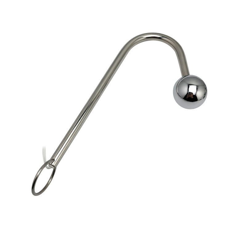 Metal Stainless Steel Electric Shock Anal Hook Backyard Toy Single Bead Anal Hook Happy Adult Sex Toys