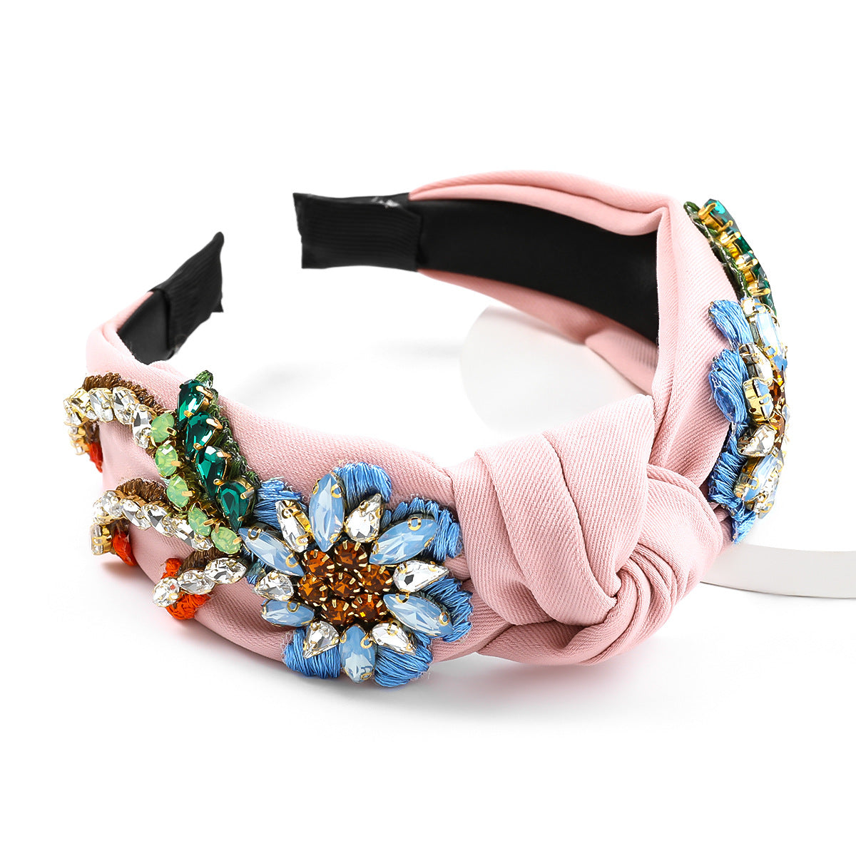 Fashion Fabric Diamond-Studded Flower Headband