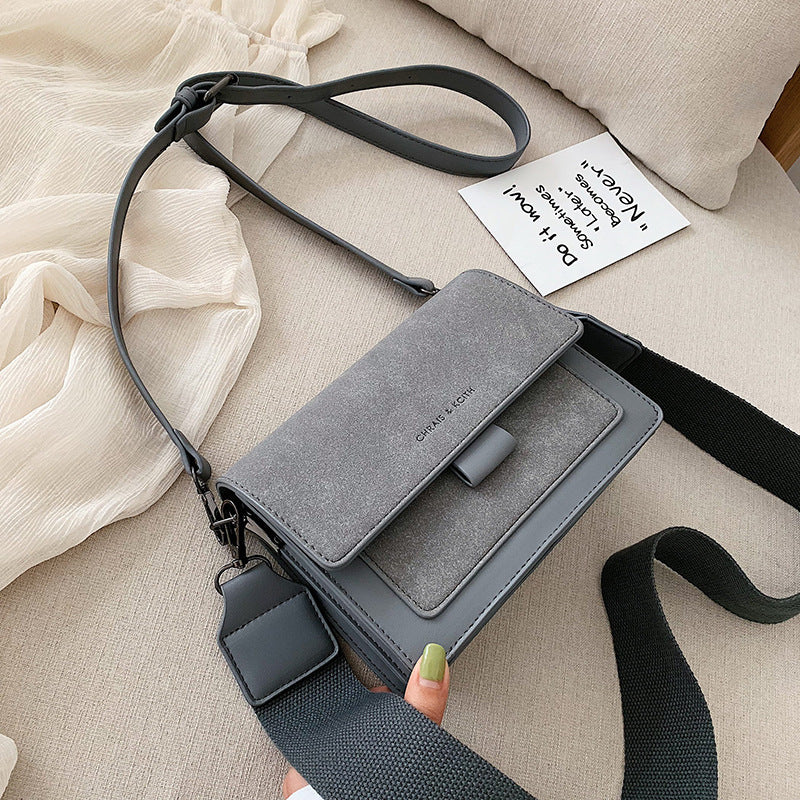 Wide Shoulder Strap Crossbody Bag