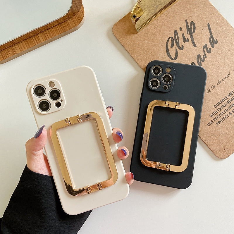 Compatible with Apple , Mobile Phone Case Fine Hole Square Buckle Liquid