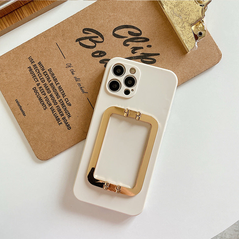 Compatible with Apple , Mobile Phone Case Fine Hole Square Buckle Liquid