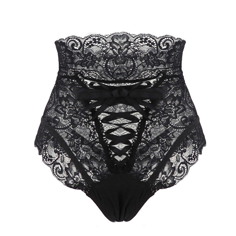 Sexy HighWaist Lace Panties Thongs Women Underwear Lingerie