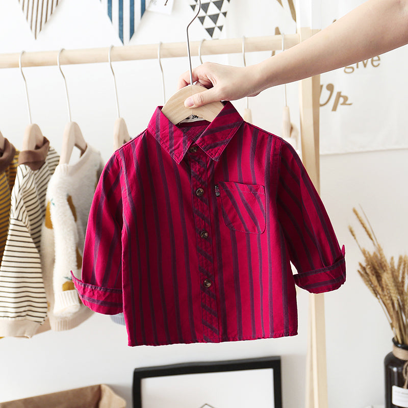 Children's Striped Shirt Long-sleeved Cotton