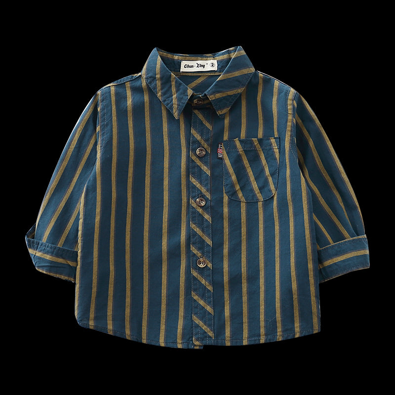 Children's Striped Shirt Long-sleeved Cotton