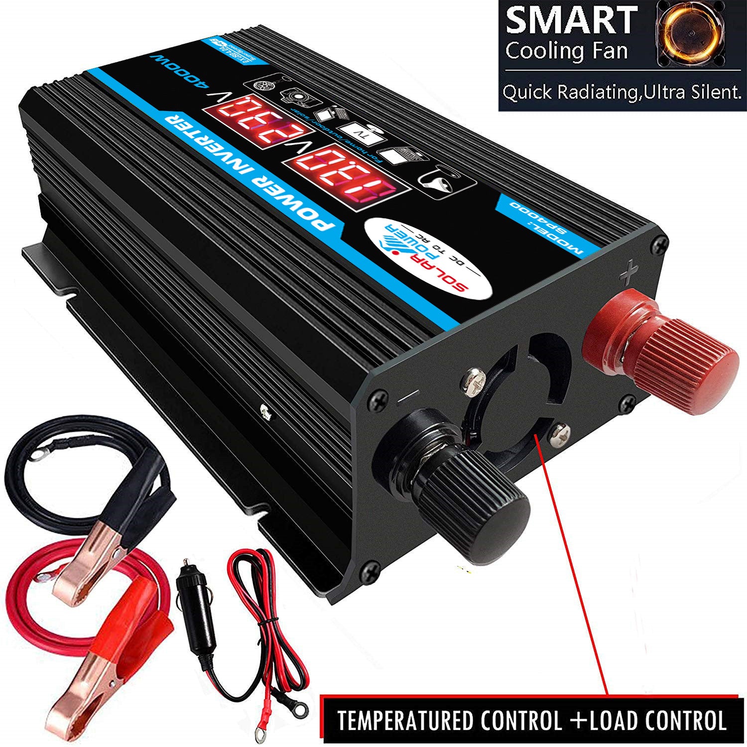 Car Power Inverter USB Voltage LED Display