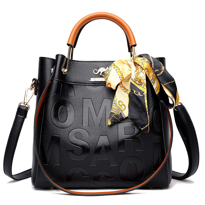 Western Style Soft Leather Embossed Shoulder Bag