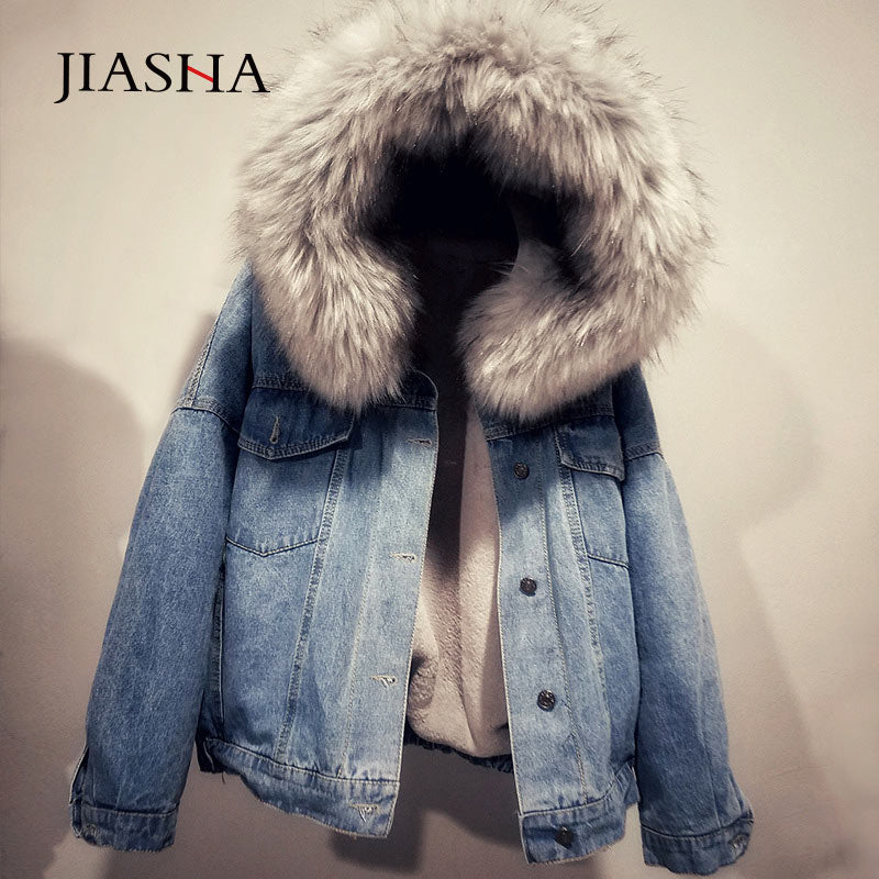 Femmes veste 2020 mode hiver manteau chaud coton Denim veste femmes à capuche veste manteau femme Bomber vestes Parkas grande taille