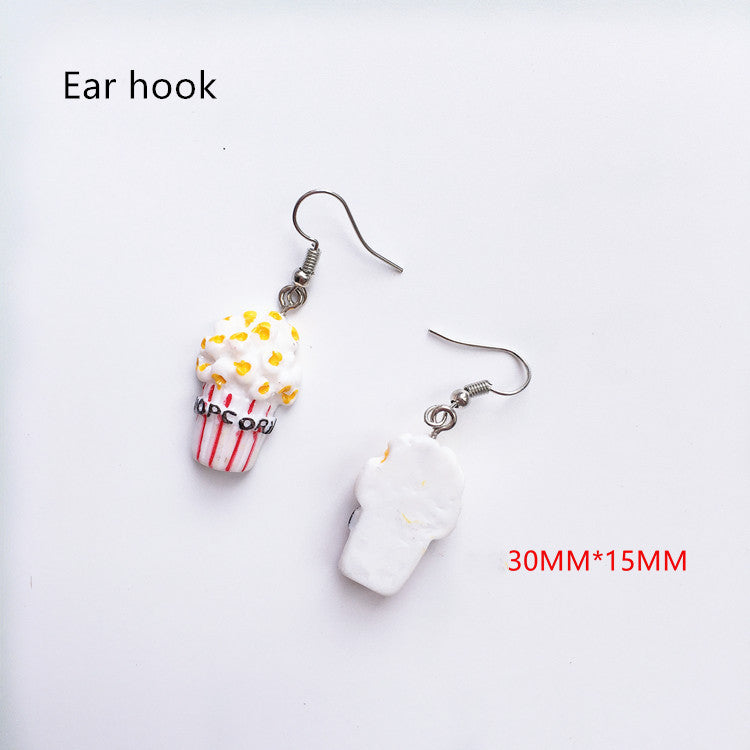 Donut simulation drink earrings