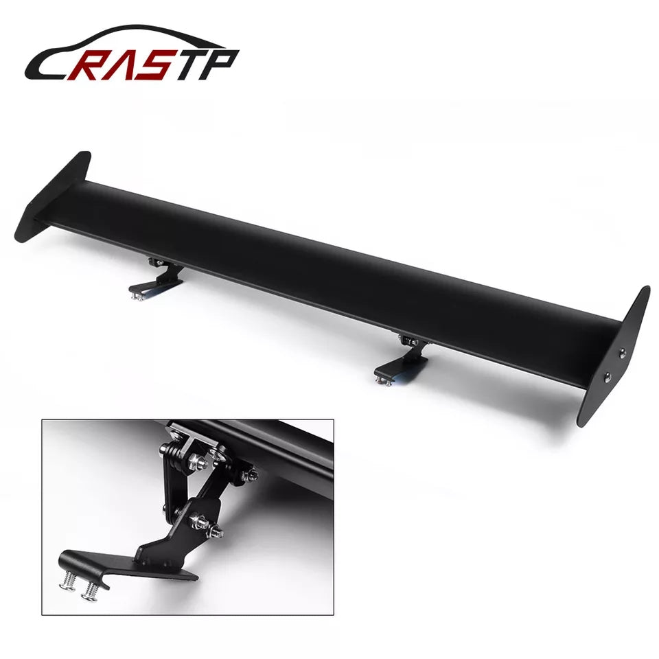 43.3" Aluminum Black Rear Spoiler No Perforation Auto Car Hatchback Spoiler GT-Style