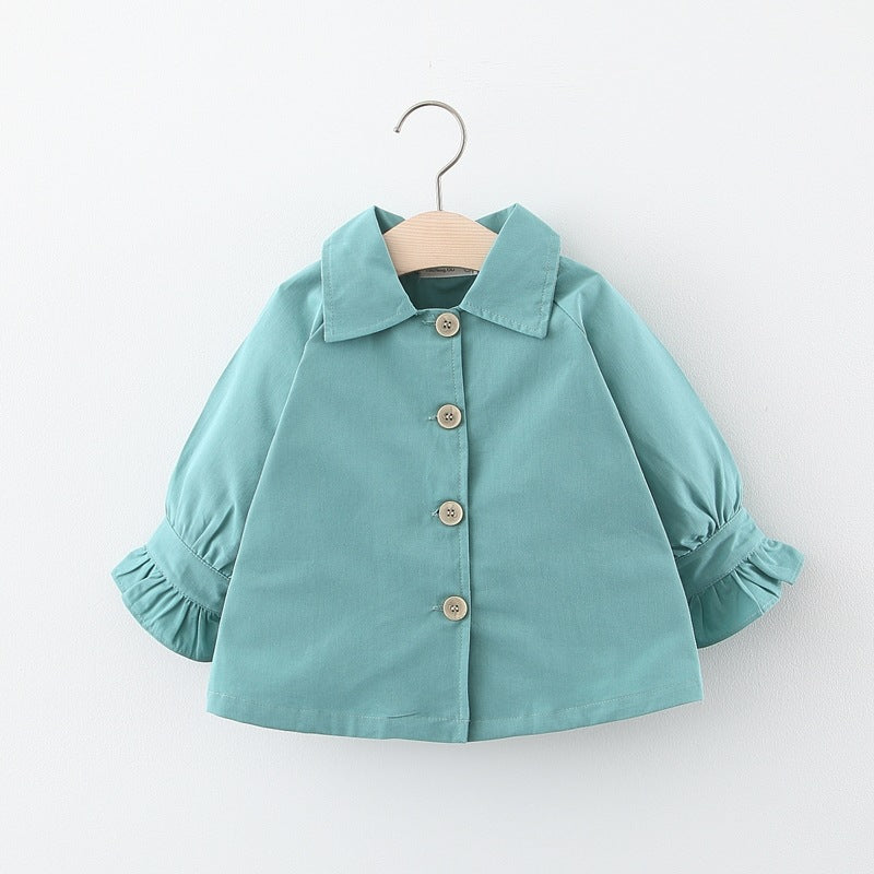 Girl's coat foreign style girl windbreaker