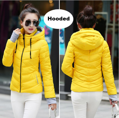 European and American cotton women's short section collar winter ladies cotton jacket slim jacket