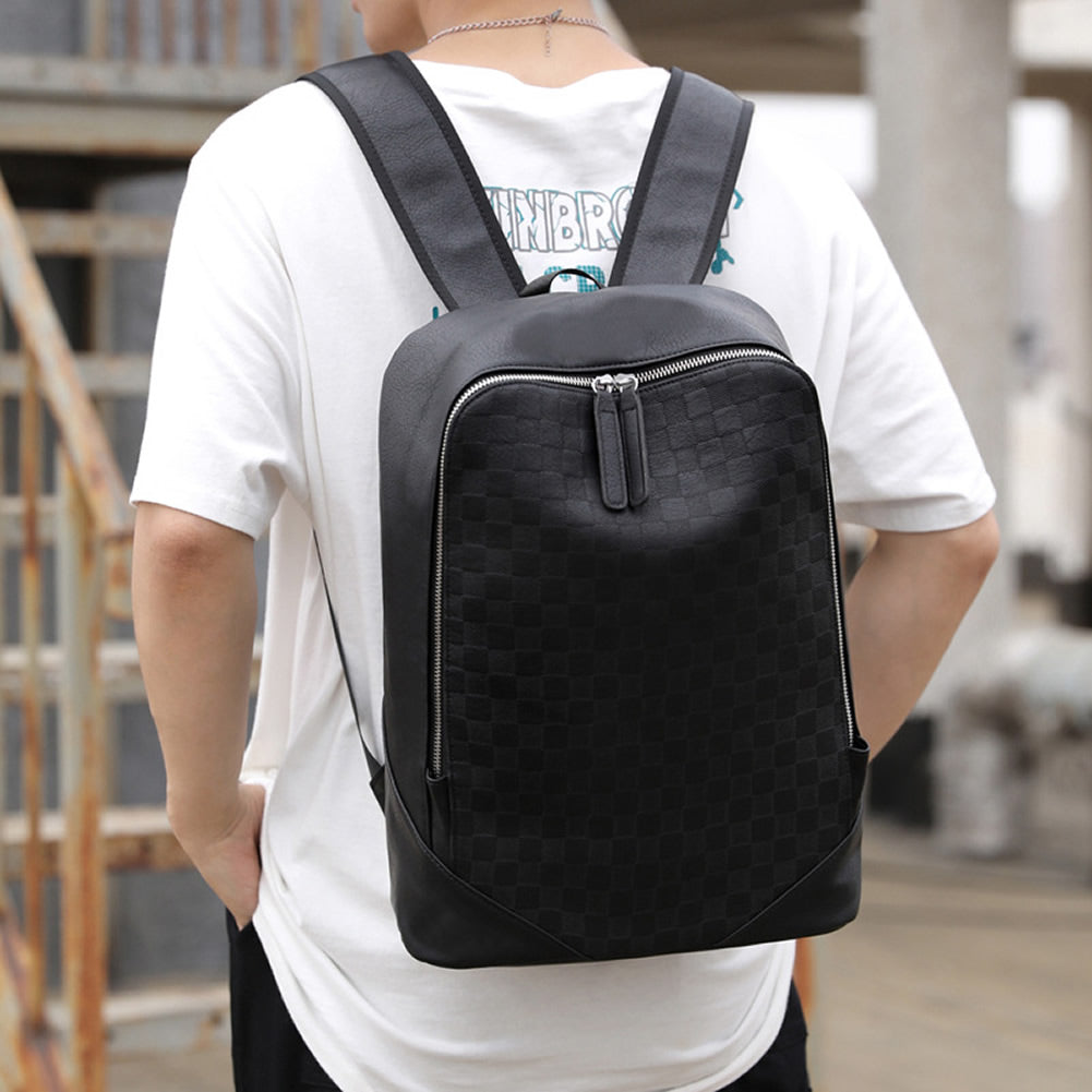 Men's Trendy Woven Design Casual Computer Backpack