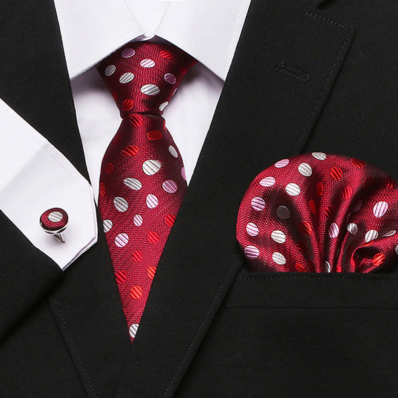 Men's Tie Three-Piece Suit Of New Cashew Flower Series Tie