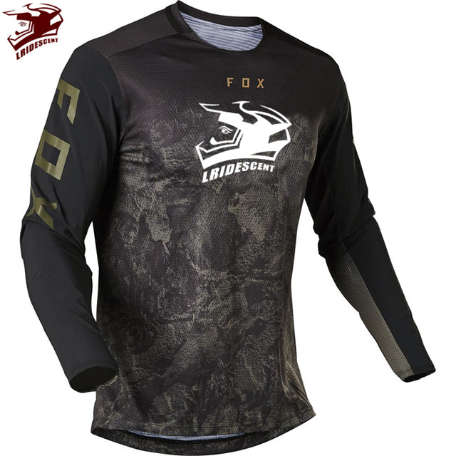 2021 IRIDESCENT FOX MTB Breathable Long Sleeve Summer Outdoor Off-road Mountain Bike Long-sleeved Downhill Bike Motorcycle