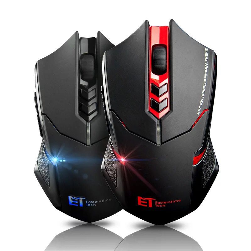 VicTsing Wireless Gaming Mouse 2400 DPI Ergonomic Grips 7 Buttons Breathing Backlit Unique Silent Click Wireless Mouse Gaming