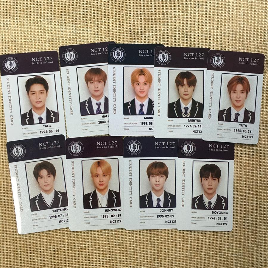 NCT127 HAECHAN TAEYONG JAEHYUN student ID card