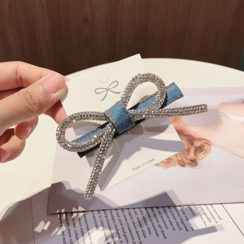 Fashion Hairpin Girl Denim Side Clip Bangs