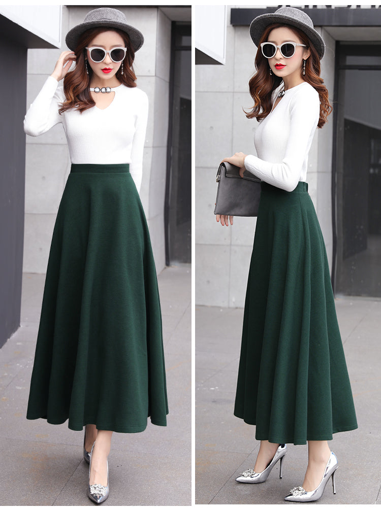 Thick woolen skirt