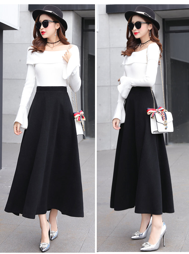 Thick woolen skirt