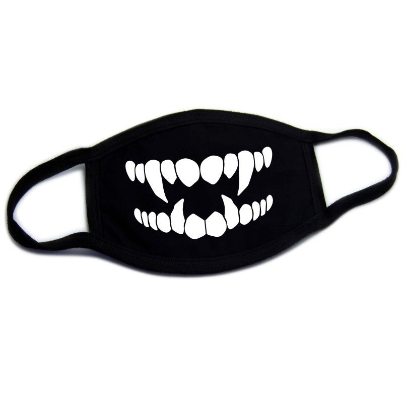 Funny Expressions Creative Teeth Warmth Cotton Dustproof Mask