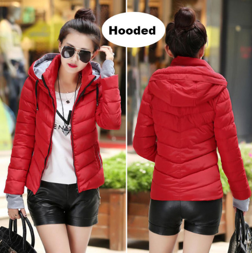 European and American cotton women's short section collar winter ladies cotton jacket slim jacket