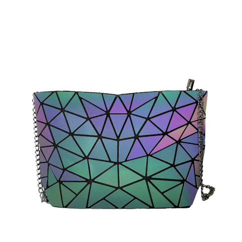 Luminous Makeup Bag Lattice Design Geometric Bag