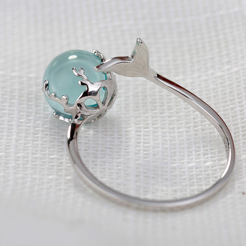 s925 sterling silver aquamarine necklace