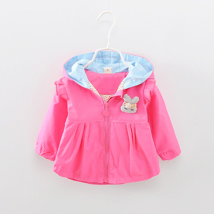 Girl's coat foreign style girl windbreaker