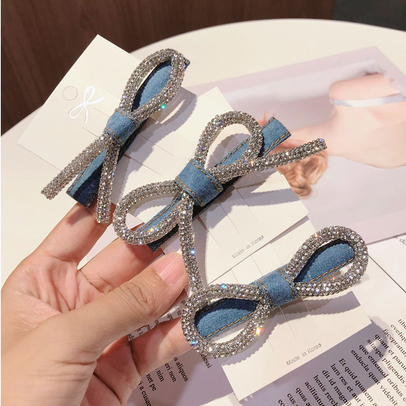 Fashion Hairpin Girl Denim Side Clip Bangs