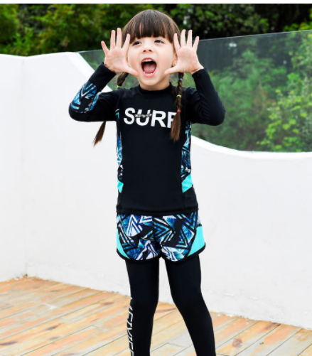 Children's Suit Jellyfish Girls Swimsuit Split Three-piece Set