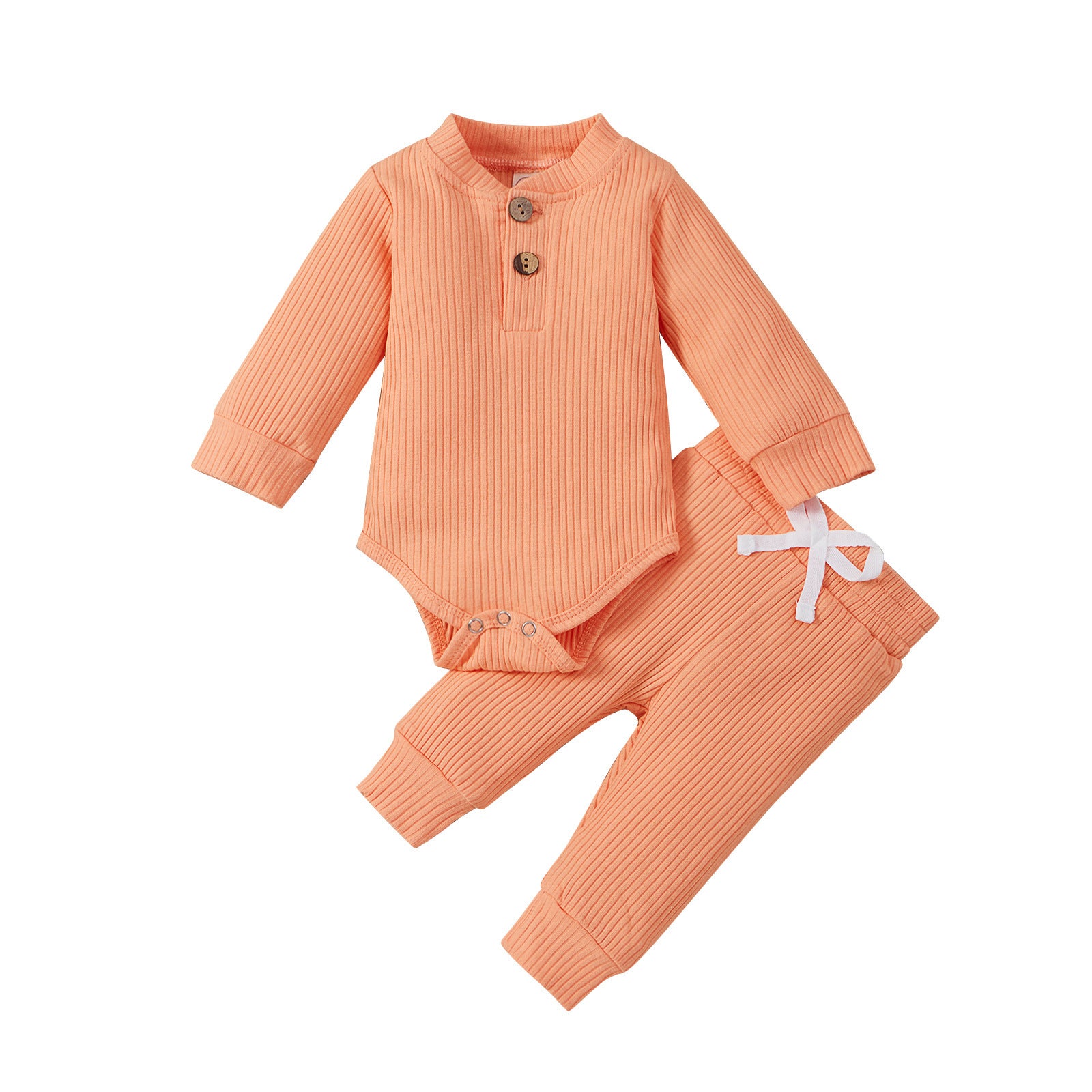 Boys And Girls Stand-up Collar Jumpsuit Long-sleeved Romper Trousers Two-piece Set