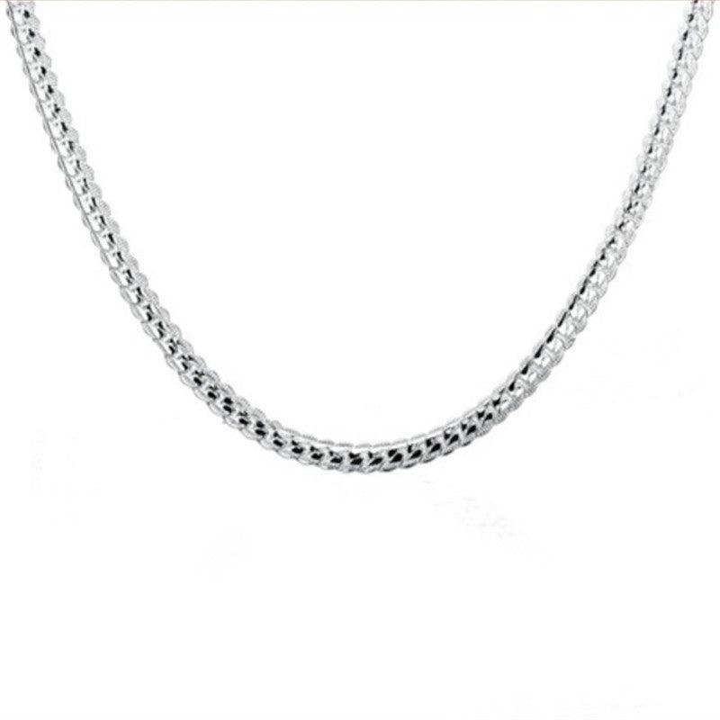 6MM Full Side Silver Plated Necklace