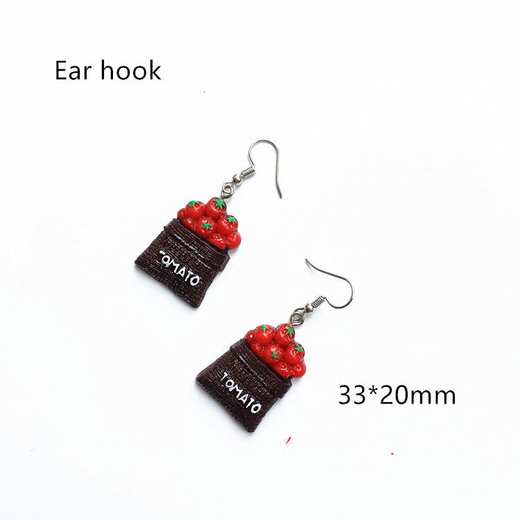 Donut simulation drink earrings