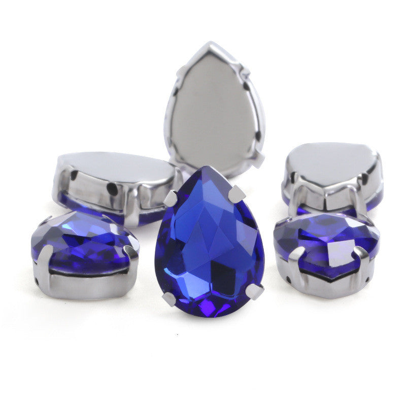 Water Drop Glass Claw Diamond Jewelry Accessories