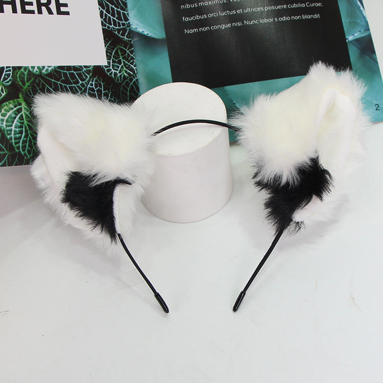 Cute Sweet Beauty Friends Cat Ears Cos Plush Hair Accessories Headband Net Celebrity Live Photo Props