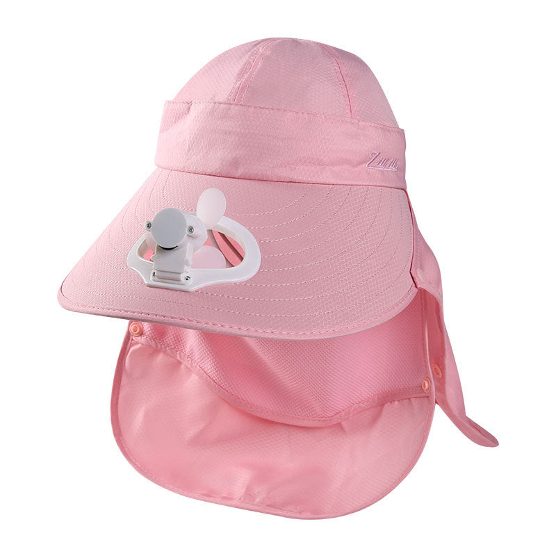 Women's Sun Hat UV Protection With Fan