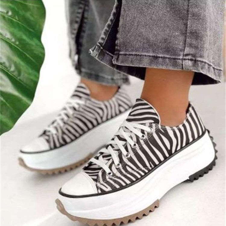 Fashion Women's Low-top Platform Canvas Shoes