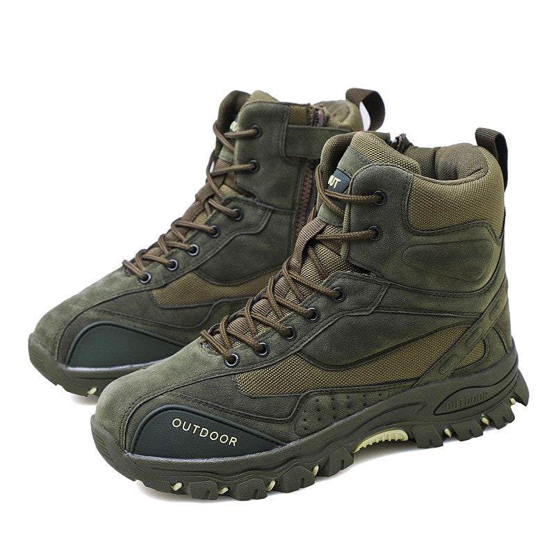 Large outdoor military boots