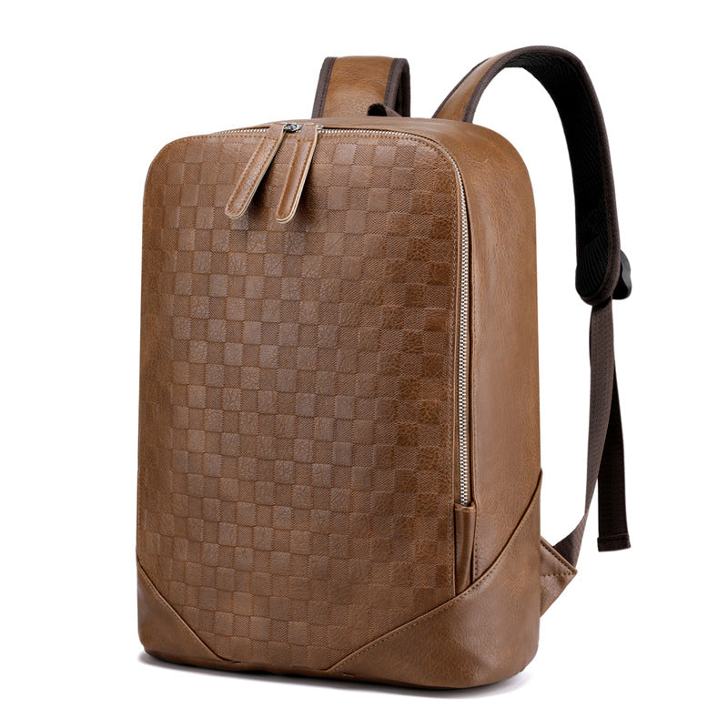 Men's Trendy Woven Design Casual Computer Backpack