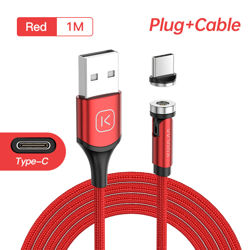 Magnetic data cable one for three braided fast charge charging cable