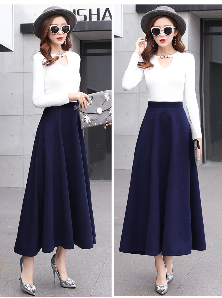 Thick woolen skirt